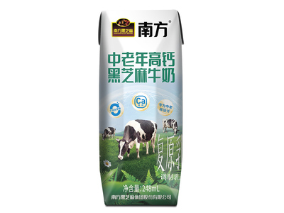 中老年高鈣黑芝麻牛奶（復(fù)原乳）